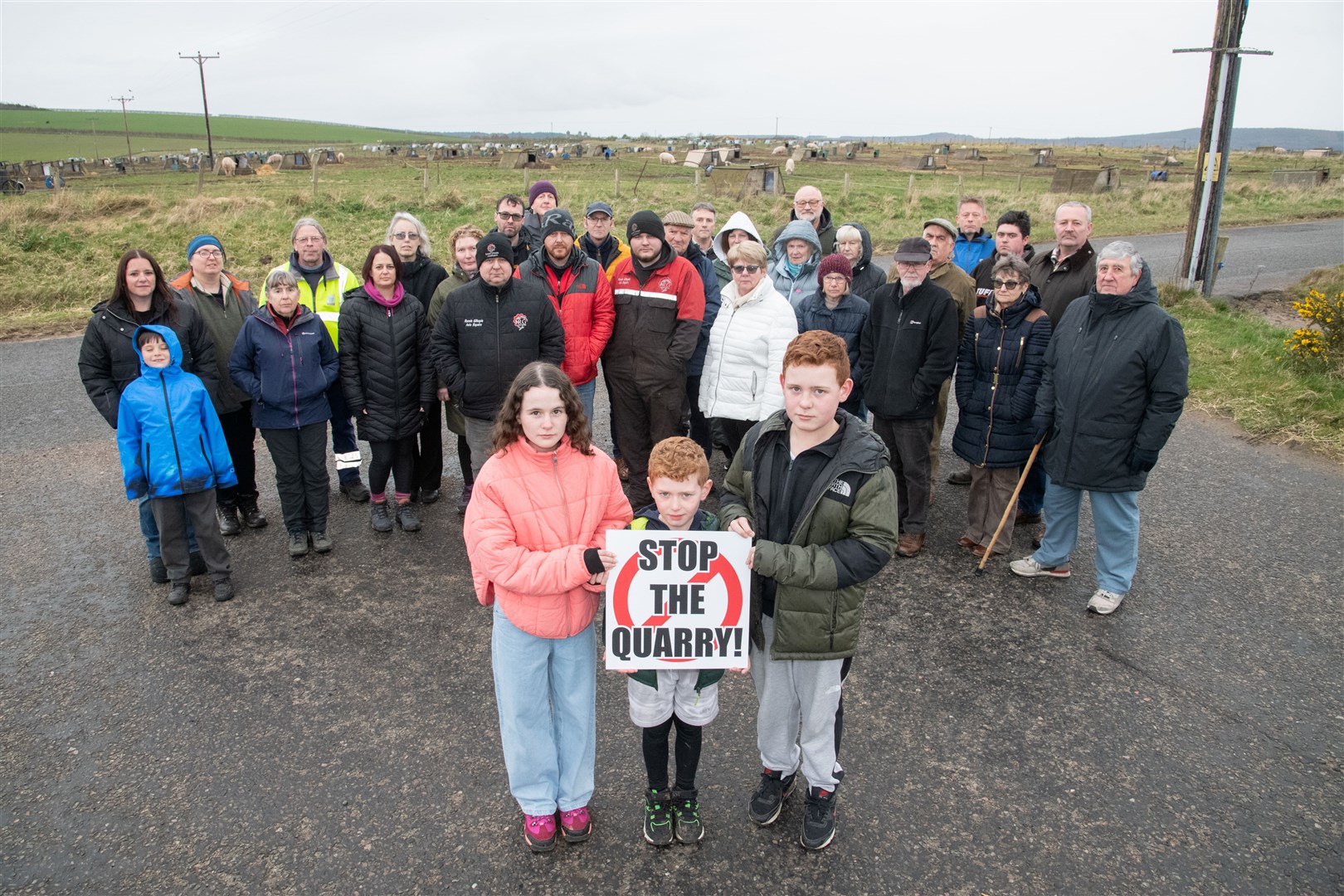 The community of Thomshill and Birnie are trying to stop the development of a quarry in the area. Picture: Daniel Forsyth