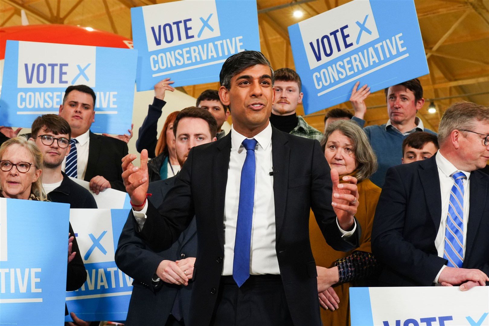 Prime Minister Rishi Sunak visited Teesside to celebrate with Lord Ben Houchen following his re-election last week (Owen Humphreys/PA)