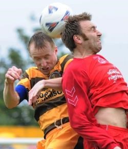 Neil Whyte (left) in action for Forres.