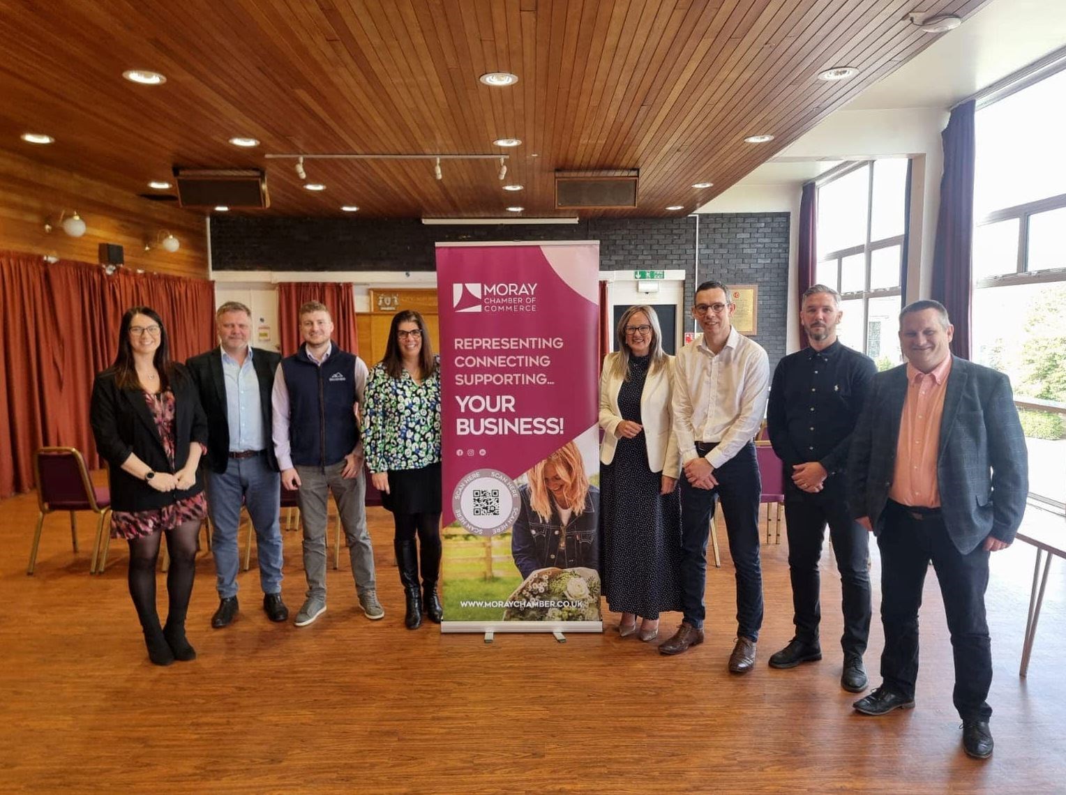 The event took place across three days in Moray. Attendees are pictured here at Elgin Town Hall.