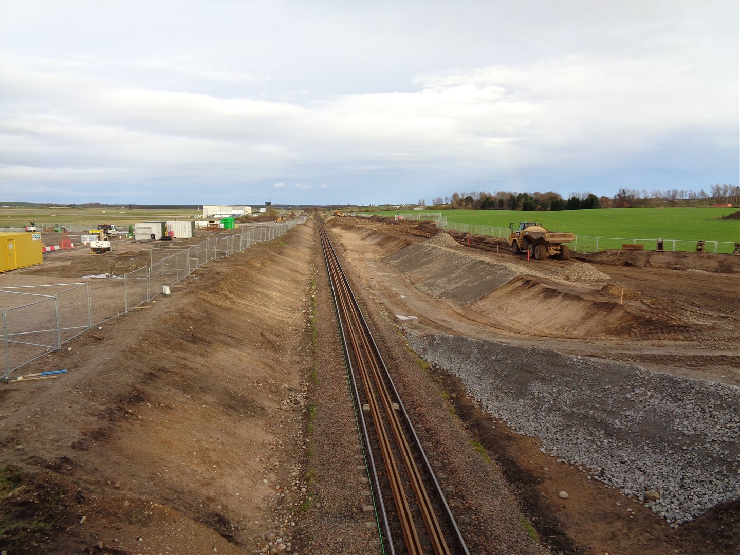 Work under way on the new Inverness Airport station at Dalcross.
