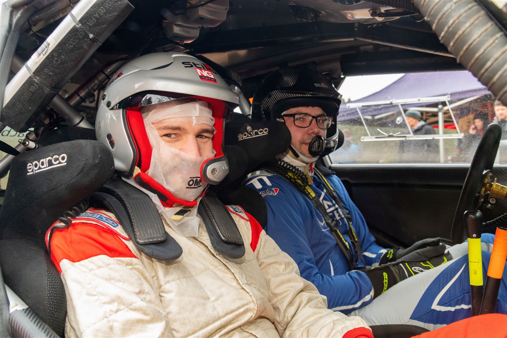 Reporter Lewis McBlane had the opportunity to have a rally car experience with Scott Macbeth ahead of the McDonald and Munro Speyside Stages 2024…Picture: Beth Taylor