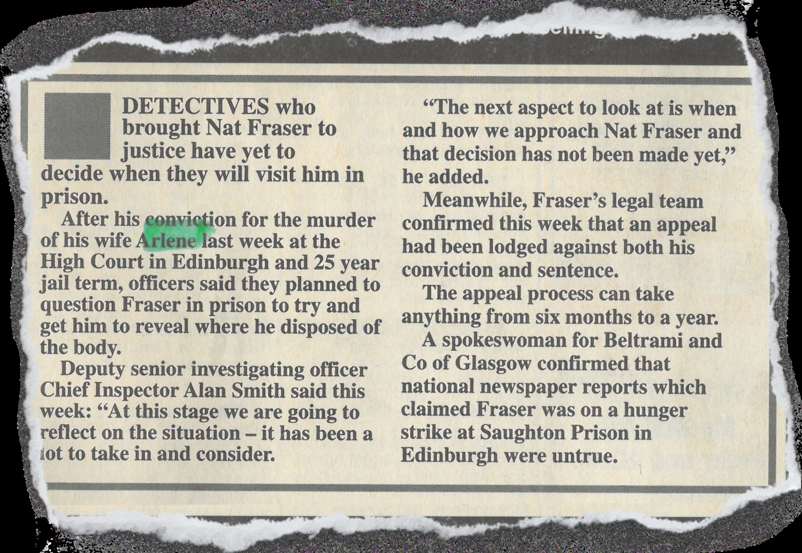 This story appeared in the Northern Scot, February 7, 2003...Picture: Northern Scot