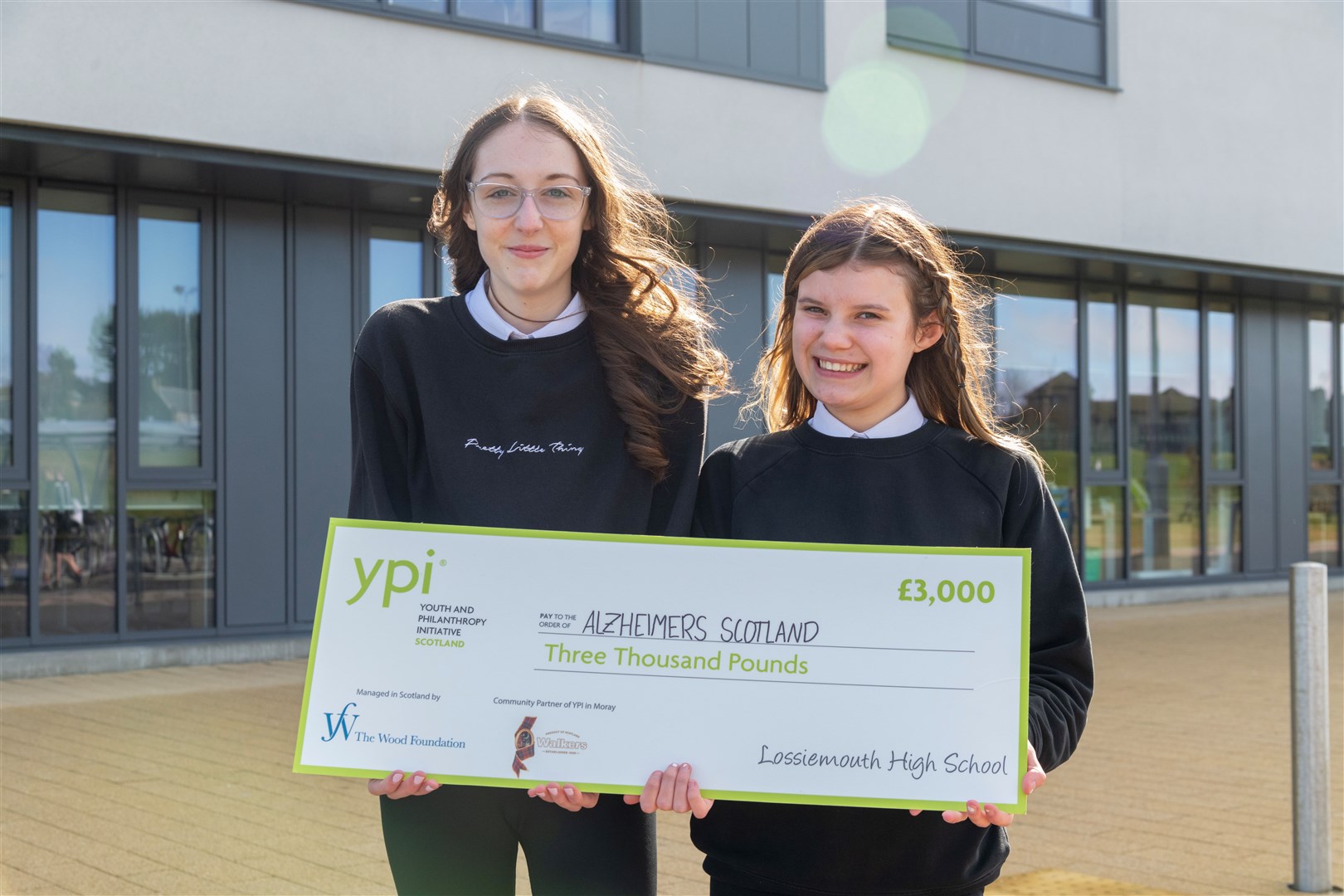 Caitlyn Duncan and Kali Mitchell have won £3,000 for Alzheimer's Scotland via the Youth and Philanthropy Initiative (YPI). Picture: Beth Taylor