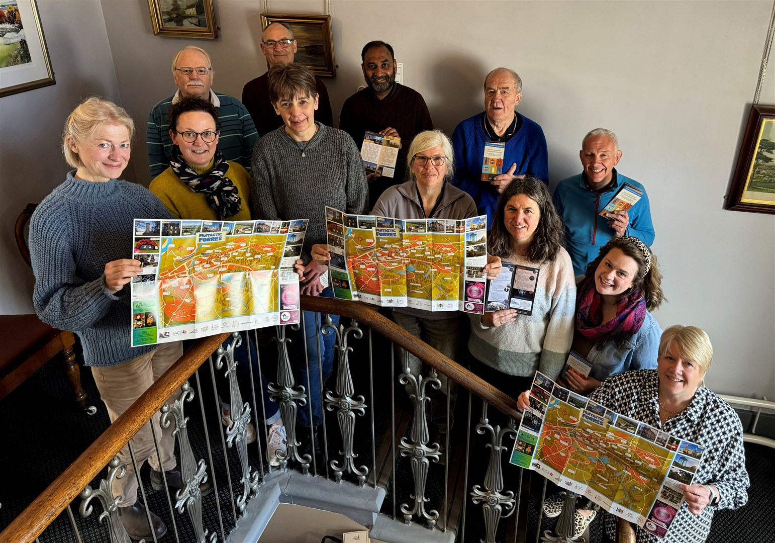 Representatives of organisations involved in the Forres Connected – Culture and Heritage project.