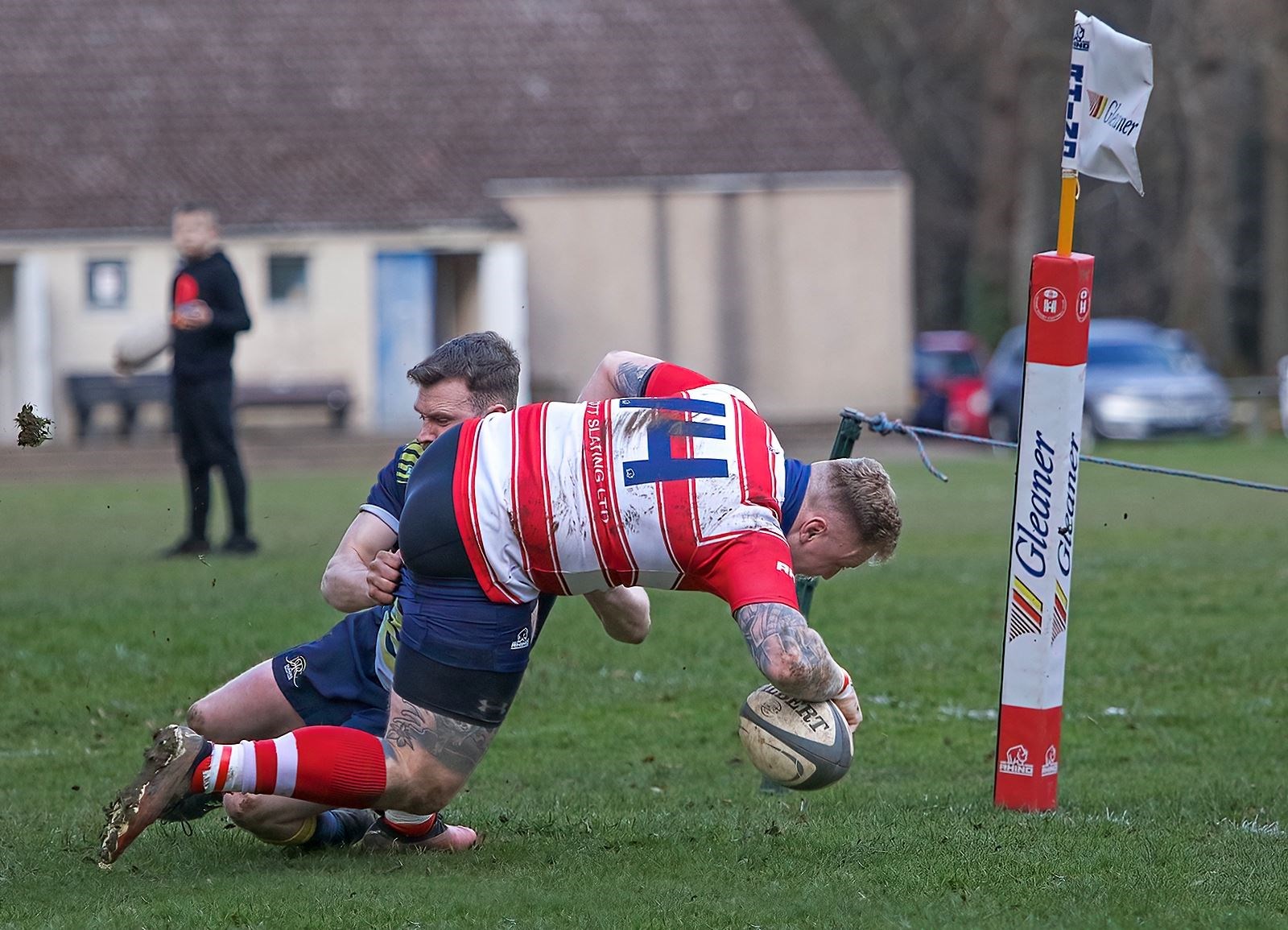 Crossing the opposition line and touching down for a try has become a common occurance for Lewis Scott.
