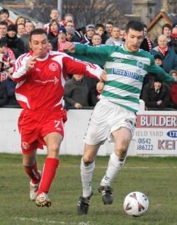 Buckie's Neil Davidson in Scottish Cup action against Brechin.