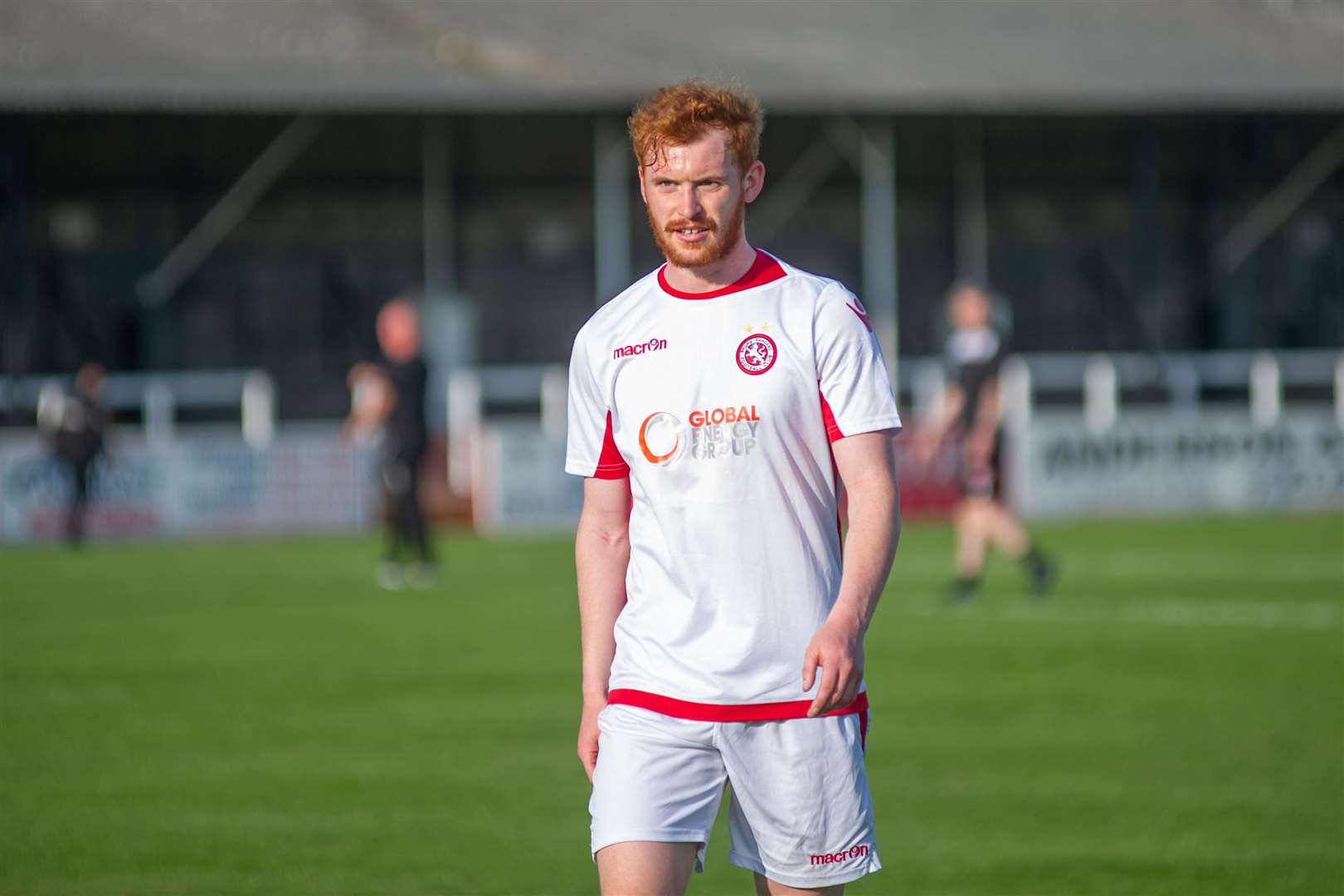 Greg Morrison in the colours of Brora Rangers. Picture: Daniel Forsyth..