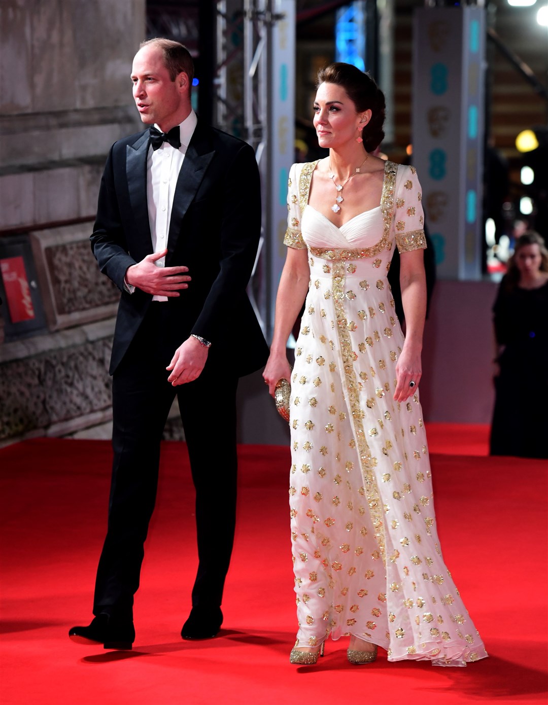 William and Kate at the 73rd Baftas (Ian West/PA)