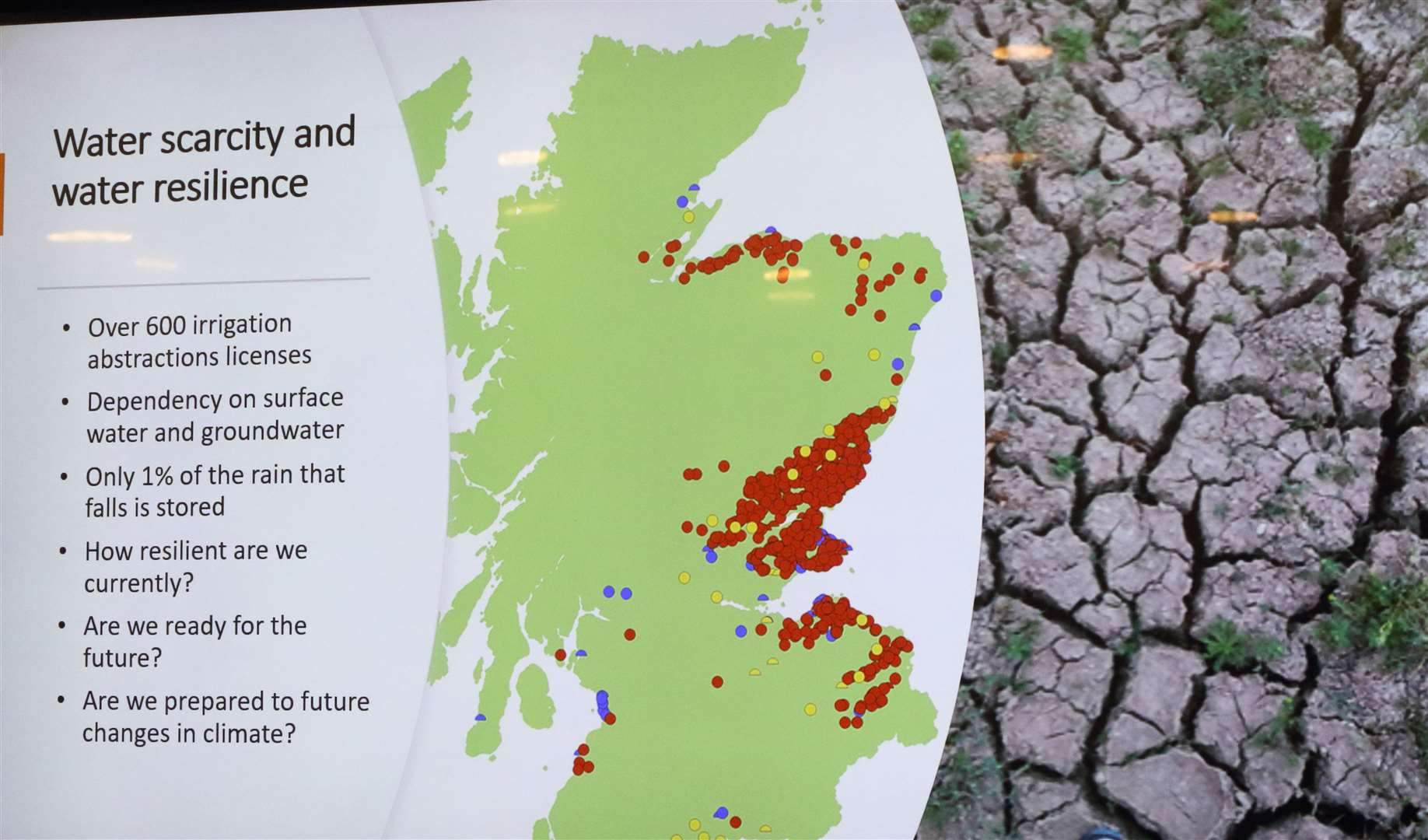 Extraction takes place at around 600 points across Scotland.