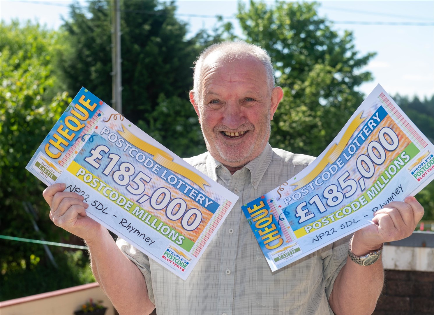 Edward Owen, who played with two tickets, won £370,000 (People’s Postcode Lottery/PA)