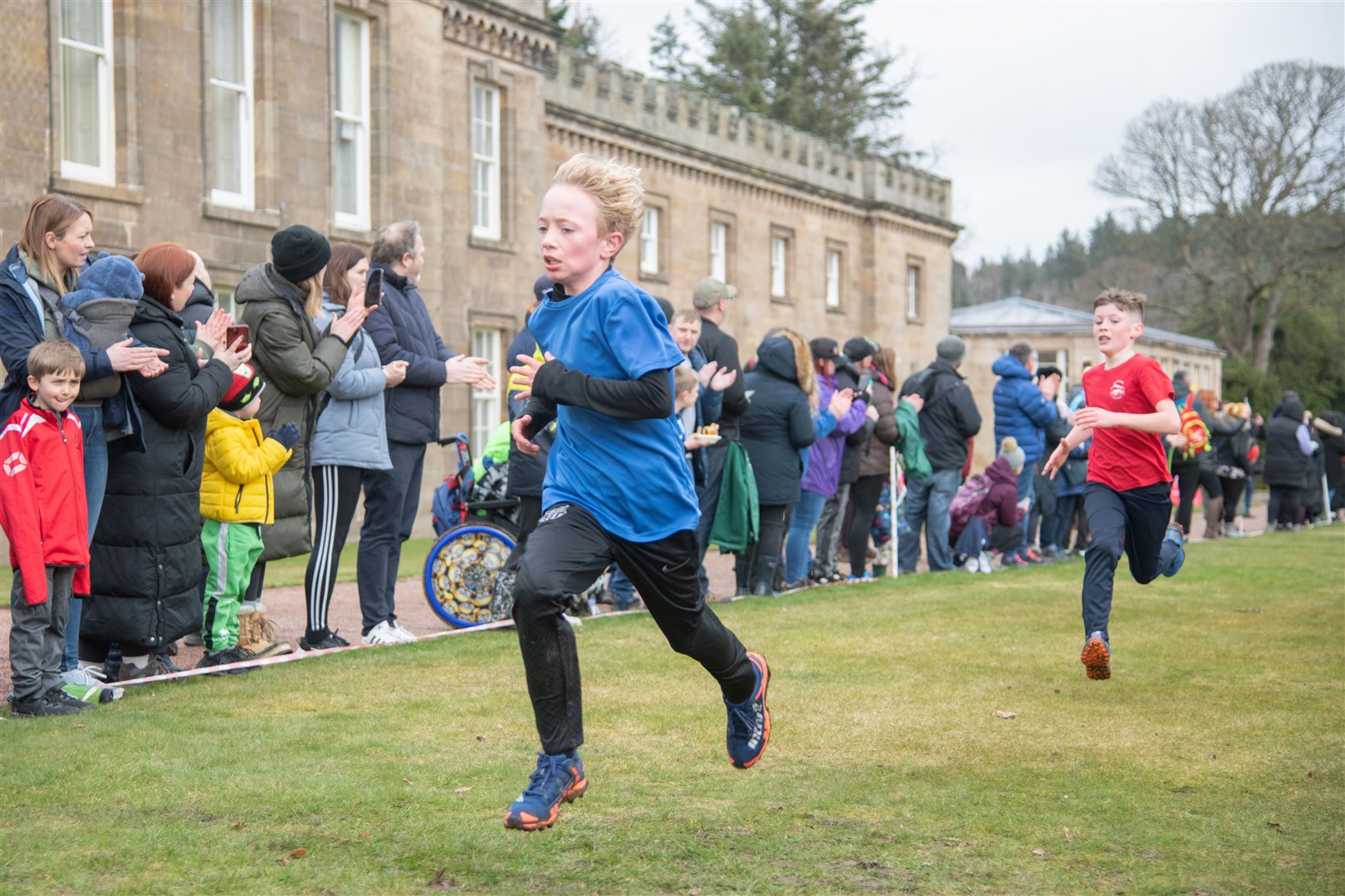 EL_PR Cross Country 2024 28(Left) Finn Carruthers from Andersons Primary in Forres finished seventh and Struan Hamilton from Tomintoul Primary finished eighth. Active Schools Primary Cross Country 2024, held at Gordon Castle, Fochabers. Picture: Daniel Forsyth.