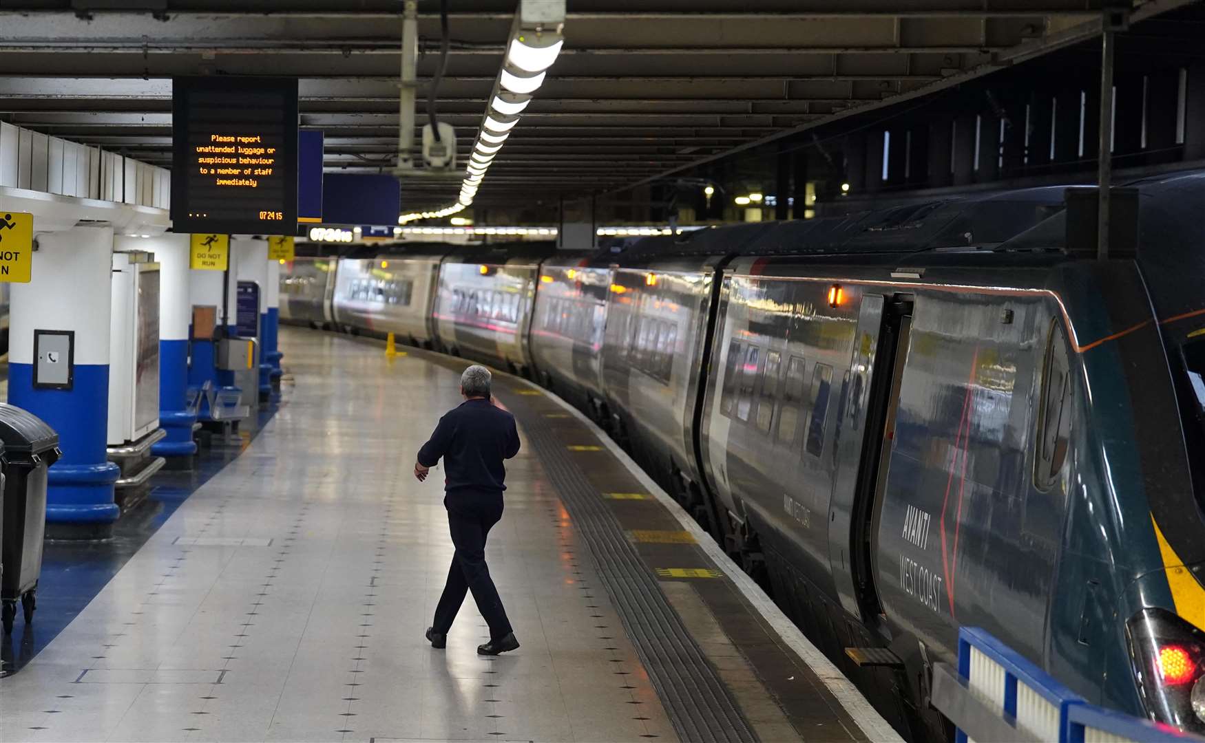 Only around one in five trains are running across the country (Stefan Rousseau/PA)