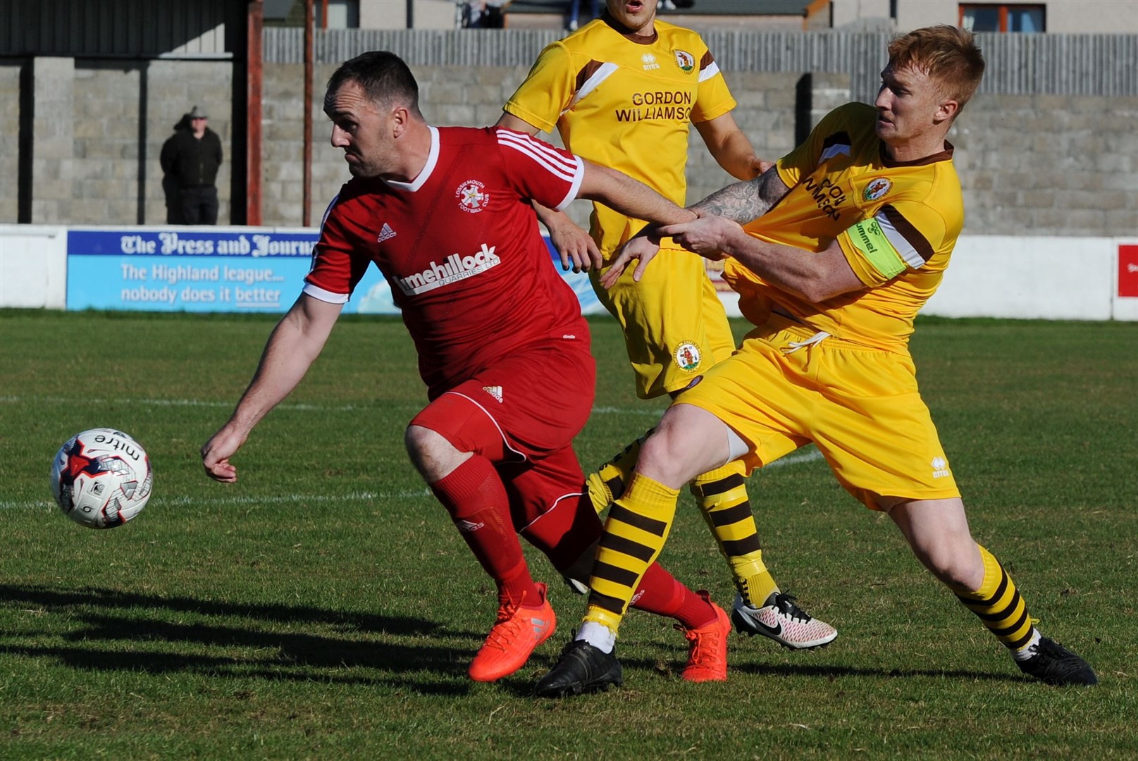Shawn Scott in action during his Lossiemouth career.
