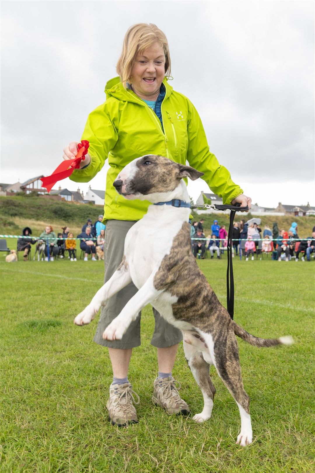 Catriona Dingwall with Logan, who won first place in the best medium dog category.