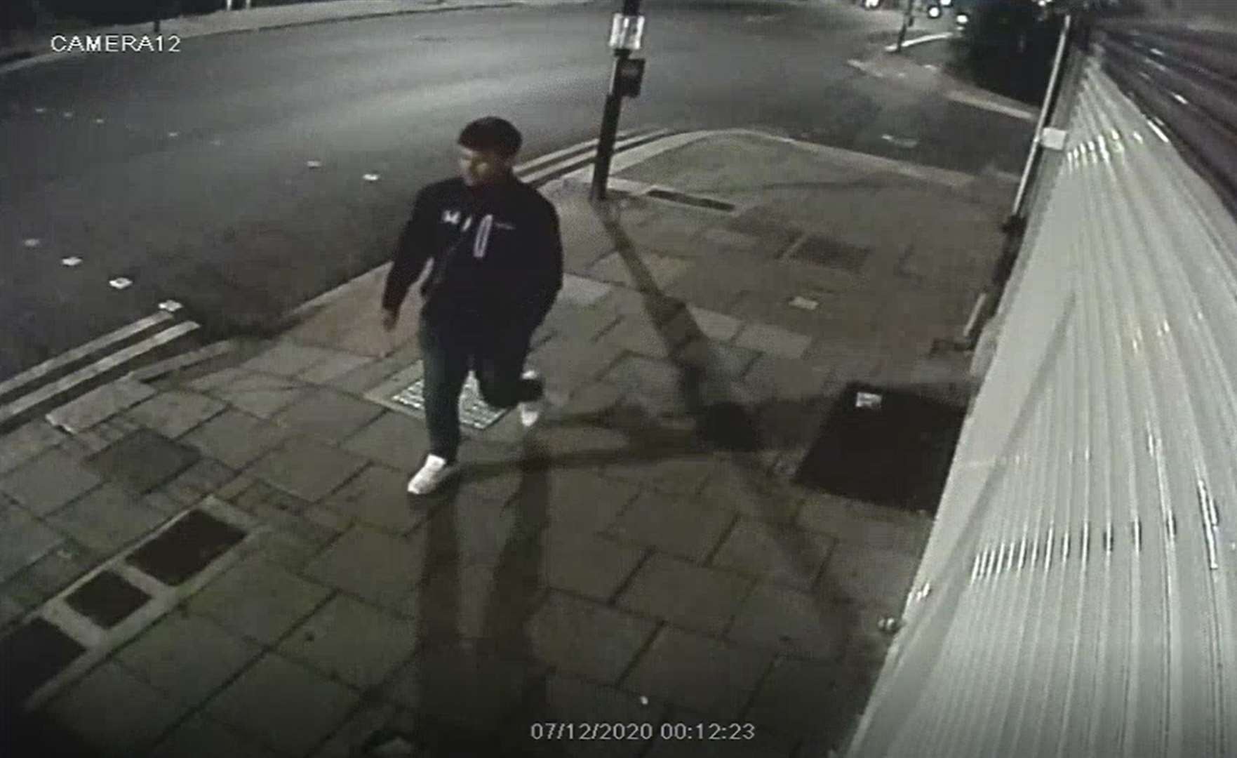 CCTV of Dean Edwards walking towards Betts Park just before he was shot (Met Police/PA)