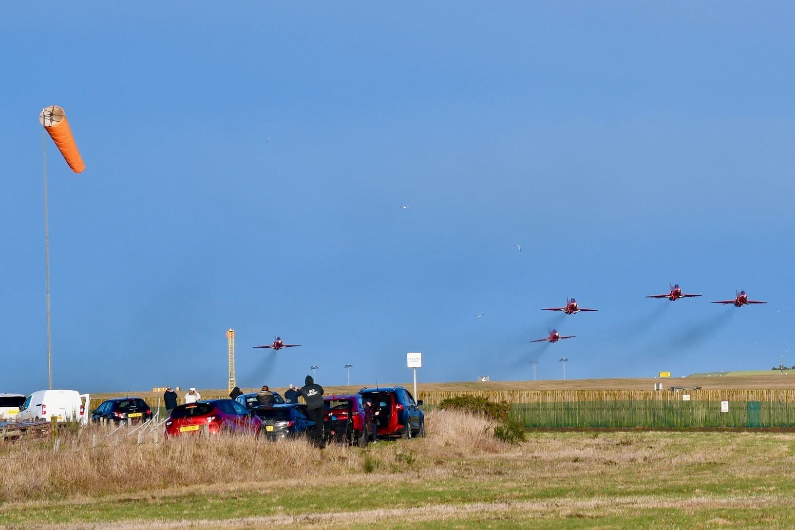 The Red Arrows taking off from RAF Lossiemouth. Picture: Hazel Thomson