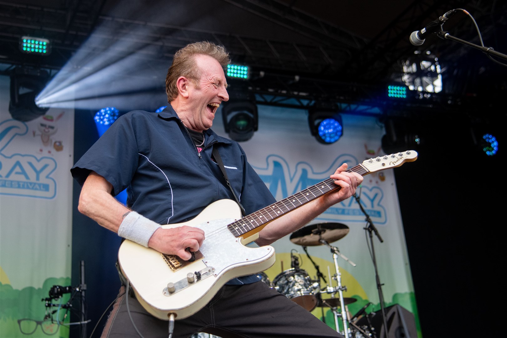 Big Country guitarist Bruce Watson centre-stage during MacMoray Music Festival at Cooper Park, Elgin...Picture: Daniel Forsyth