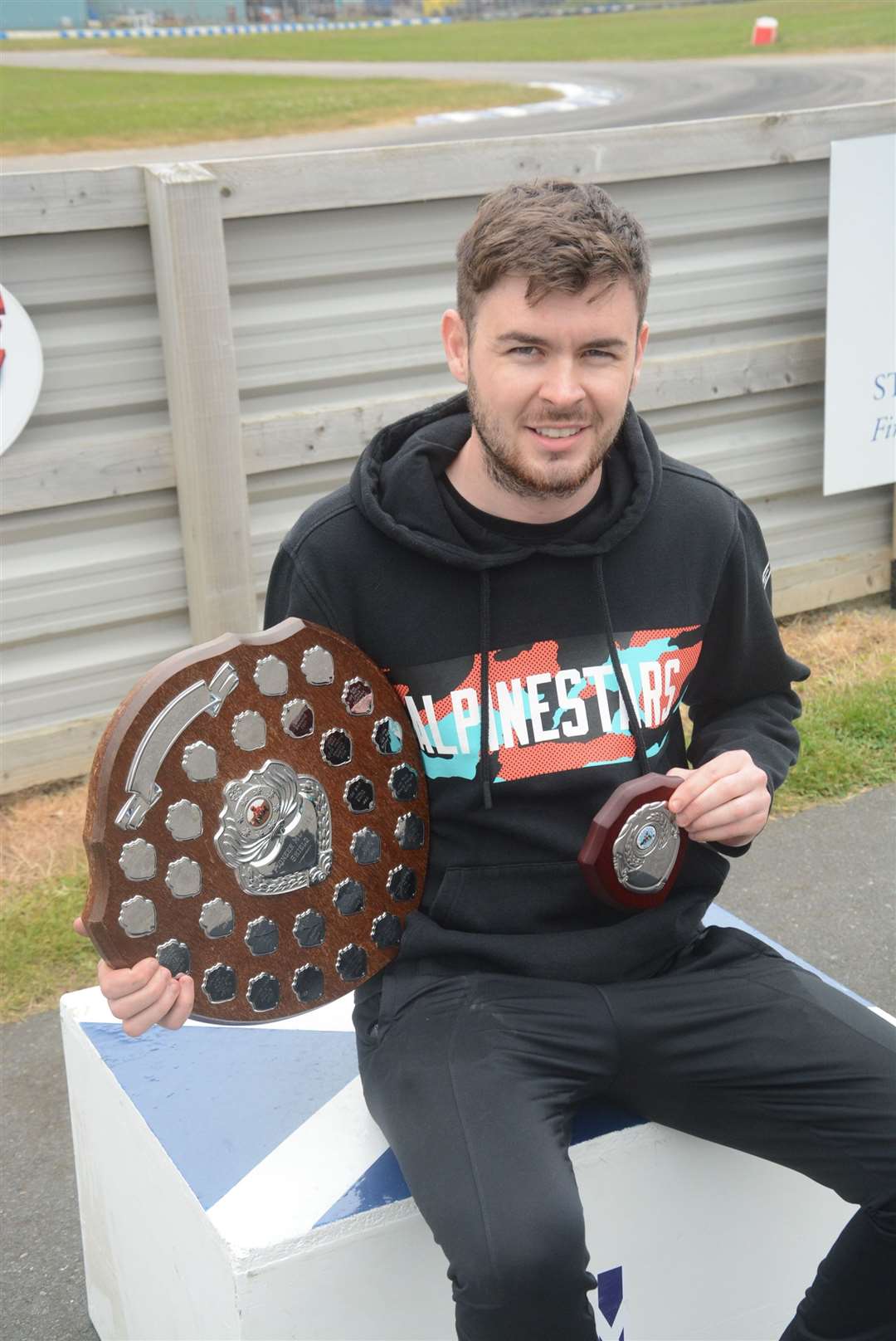 Murray Scott with the Pioneer Mutual Shield