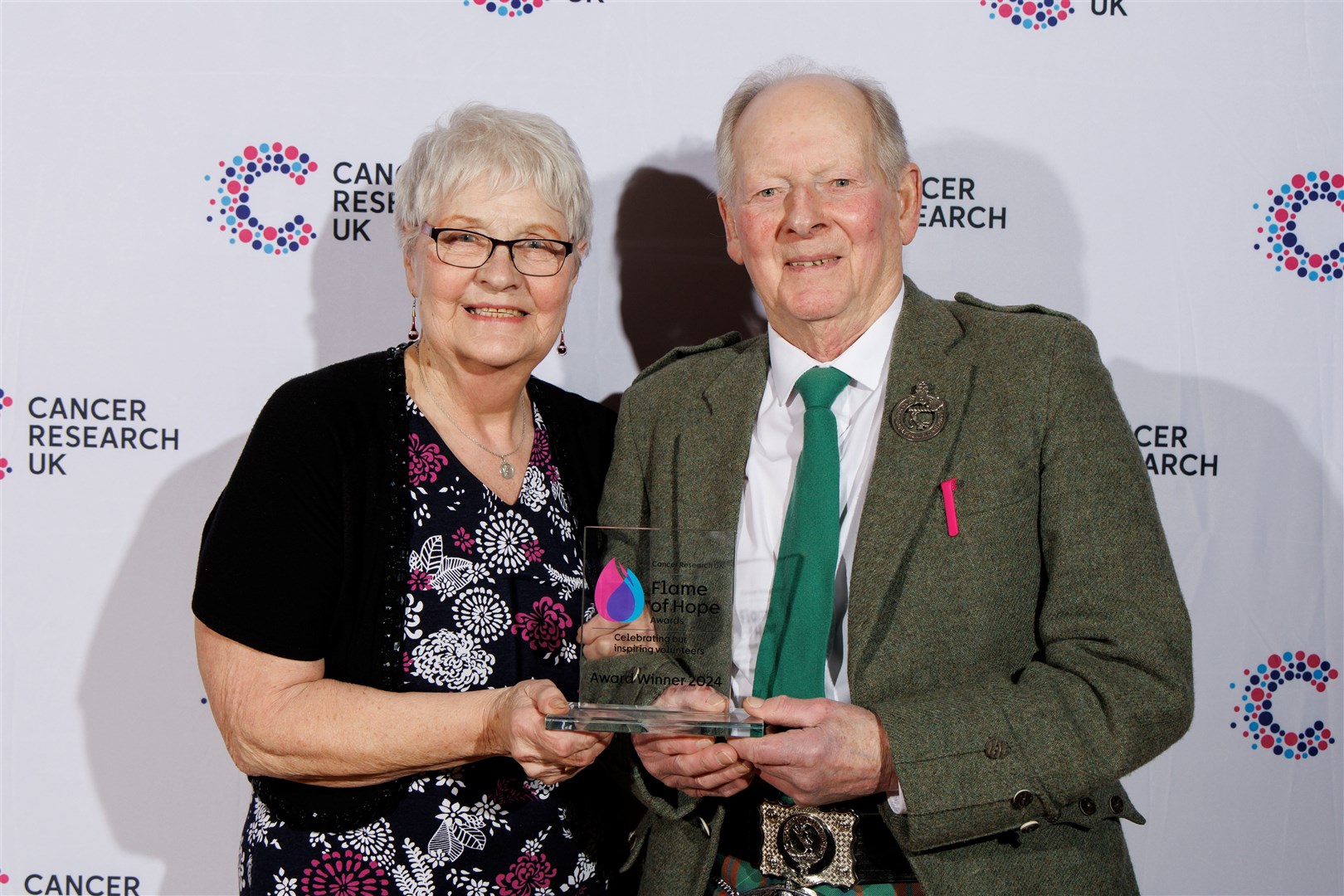 Sheena Wallace and John Mackintosh received awards at an event in Edinburgh.