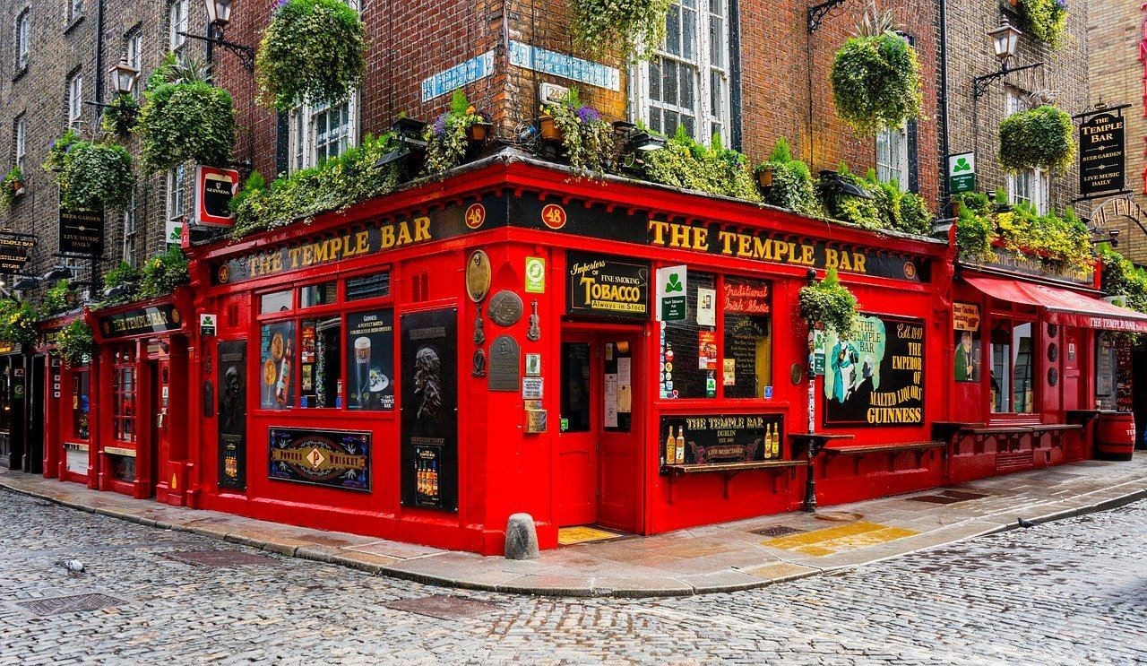 The Temple Bar in Dublin's fair city.