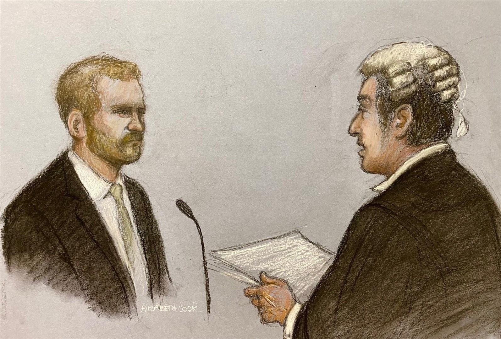 The Duke of Sussex, left, gave evidence during the phone hacking trial against Mirror Group Newspapers (Elizabeth Cook/PA)