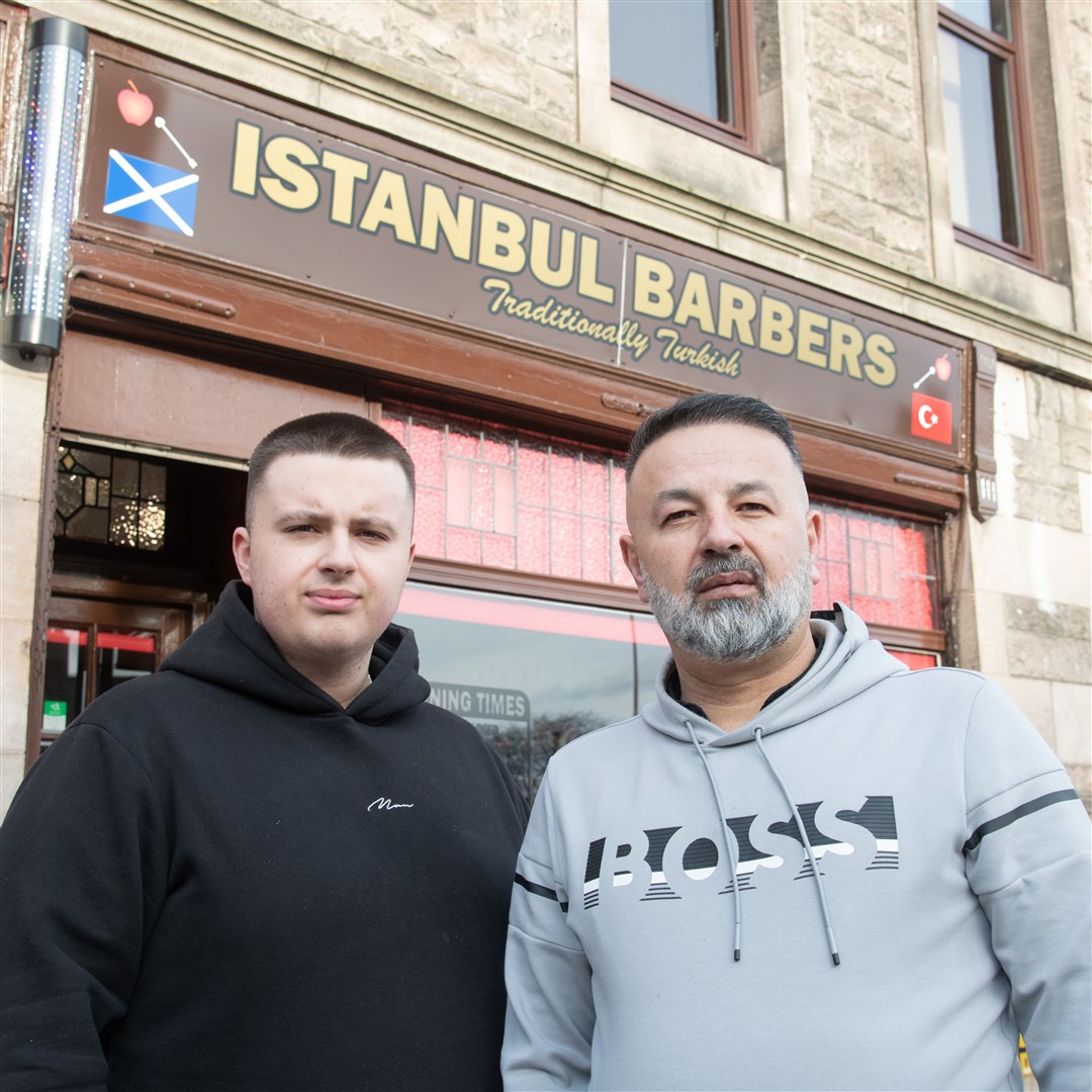 Adem and Mustafa Altiner of Istanbul Barbers in Elgin. Picture: Daniel Forsyth.