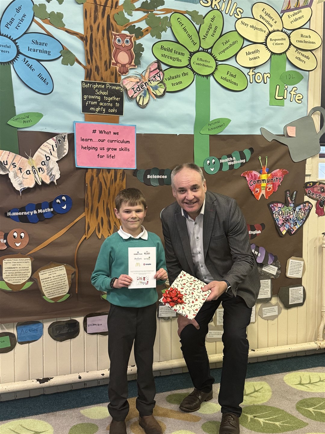 James Findlay, the competition's runner-up, is in P4 at Botriphnie Primary School.