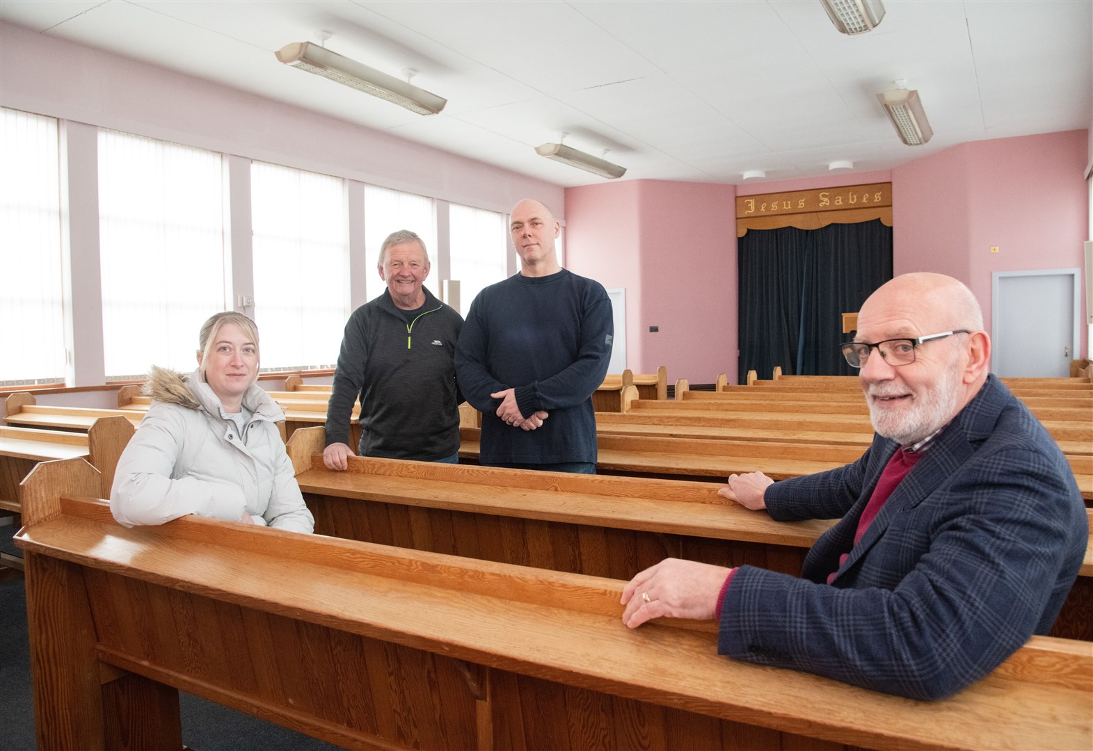 The Teddy Bear Development Playgroup are looking at the former Church of Christ hall as a possible new home. (From left) playgroup manager Gillian Stevenson, treasurer David Paterson, committee member Stephen Paterson and group chairman Dr Jim Tuckerman. Picture: Daniel Forsyth