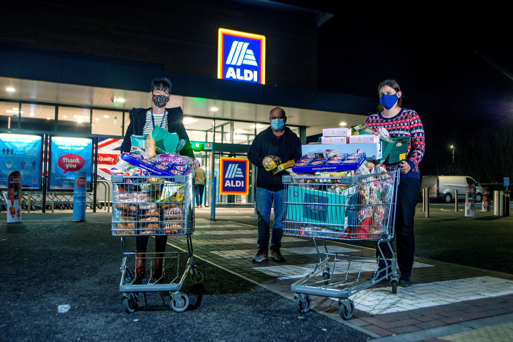 Aldi supported charities all over the country at Christmas.