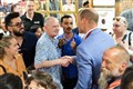 Prince of Wales kissed by Gazza during visit to Pret for homelessness campaign