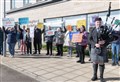 Protest outside Moray surgery 