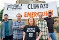 Extinction Rebellion hold protest outside Mansfield in Elgin