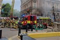 Firefighters battle Trafalgar Square pub blaze