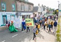 WATCH: Protestors hit Forres High Street for Earth March