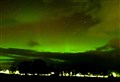 The Northern Lights shine over Grant Park in Forres