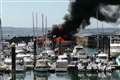 85ft superyacht goes up in flames