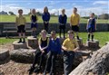 Cullen Primary School pupils enjoy playpark used from trees that fell down