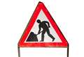 Roadworks ahead on the A96 near Huntly at Newtongarry