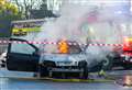 Firefighters extinguish car blaze in Elgin