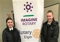 Jessica and Morgan give talk at Elgin Rotary