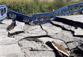 Road collapses in Moray
