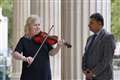Woman who played violin during brain surgery reunites with doctor