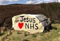 Famous stone painted in support of NHS