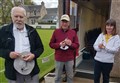 Forres Bowling Club rolls out its first jack since September 2019 as play returns to the greens of the St Catherine's Road club