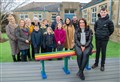Bench with school cook memoriam donated to Bishopmill Primary 