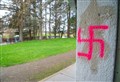 Cooper Park pavilion hit by swastika graffiti 