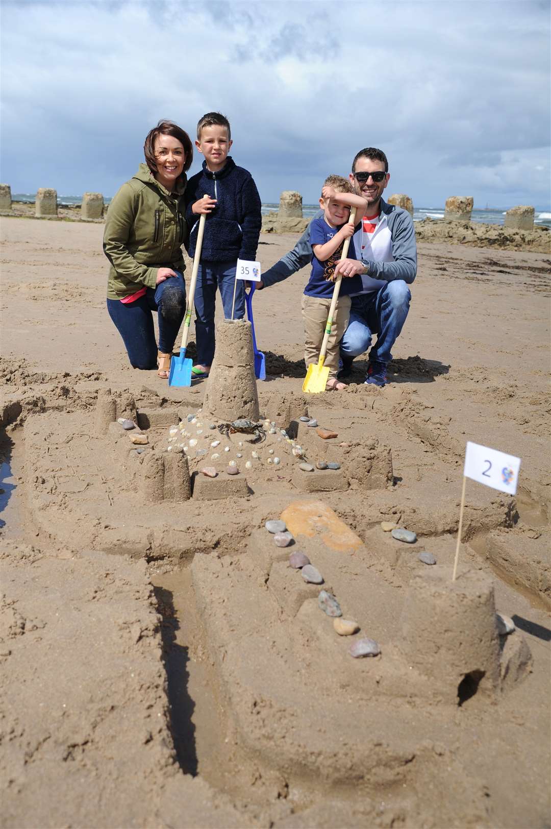 Previous sandcastle competition winners, the More family. Picture: Eric Cormack
