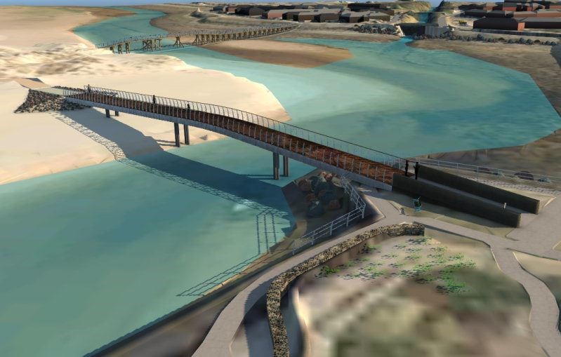 An artist's impression showing approximately how the new bridge will look. The final design is expected to be submitted to Moray Council at some point in the near future.