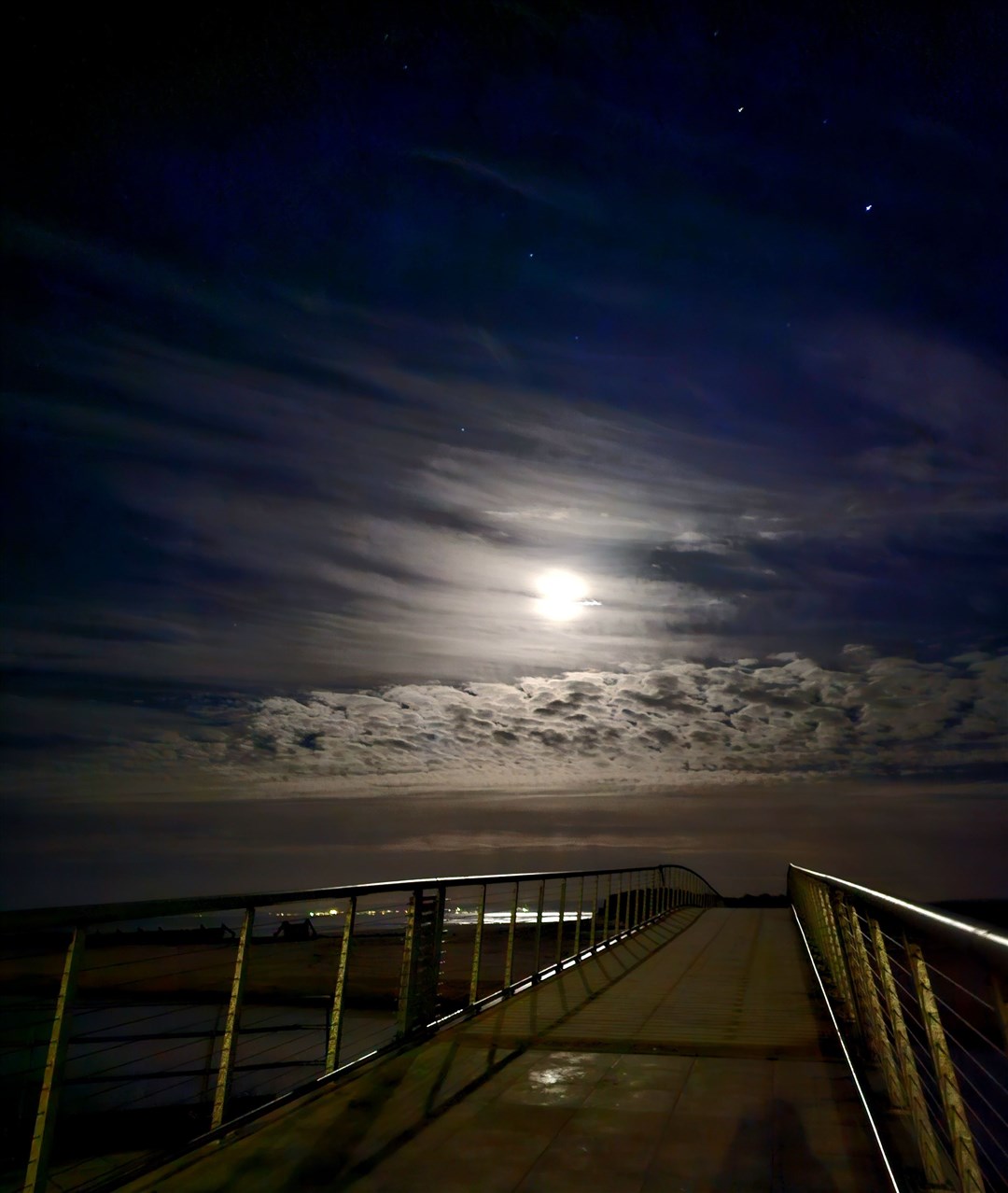 East Beach bridge in Lossiemouth at midnight. Picture: Bonnie Dunbar